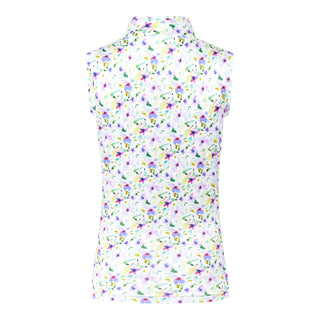 Pure Golf Rise Womens Sleeveless Polo Shirt - Ethereal Bouquet