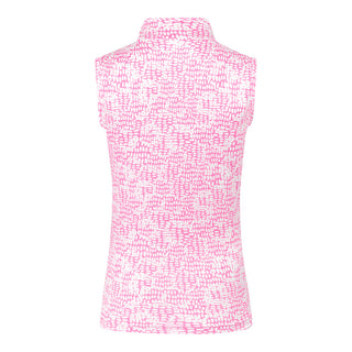 Pure Golf Rise Sleeveless Polo Shirt - Candy Pebble