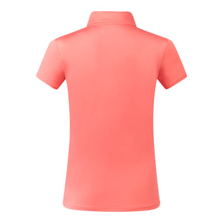 Pure Golf Christina Cap Sleeve Polo Shirt - Coral