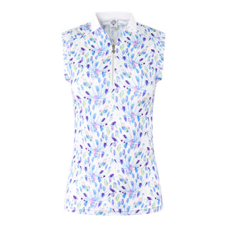 Pure Golf Felicity Sleeveless Polo Shirt - Opal Wish