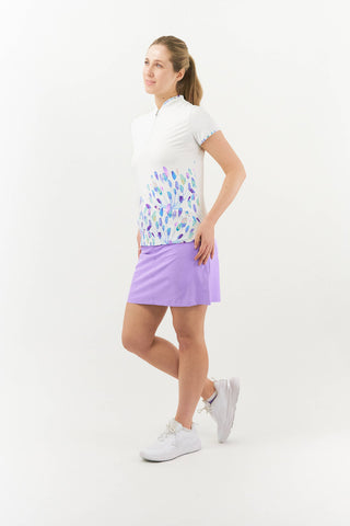 Pure Golf Aria Cap Sleeve Polo Shirt - Opal Wish