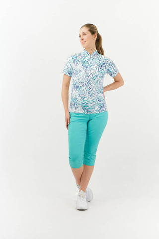 Pure Golf Ellen Short Sleeve Polo Shirt - Fierce Fusion