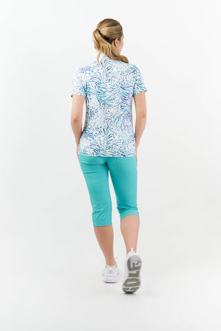 Pure Golf Ellen Short Sleeve Polo Shirt - Fierce Fusion