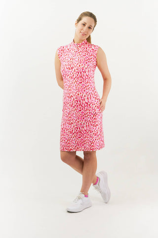 Pure Golf Miley Sleeveless Golf Dress - Petal Polka