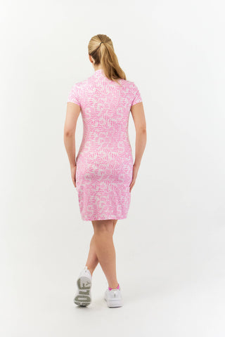 Pure Golf Rena Cap Ladies Golf Sleeve Dress - Candy Pebble