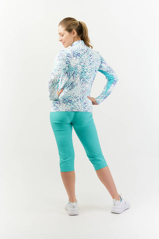 Pure Golf Balance Quarter Zip Long Sleeve Mid Layer - Fierce Fusion