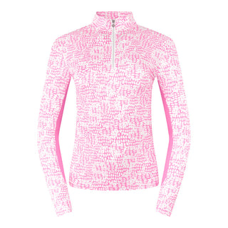 Pure Golf Balance Quarter Zip Long Sleeve Golf Mid Layer - Candy Pebble