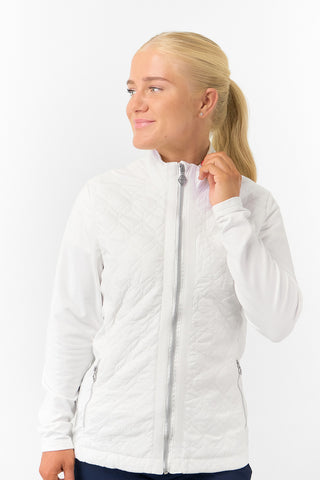 Pure Golf Irina Long Sleeve Padded Jacket - White