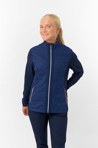 Pure Golf Irina Long Sleeve Padded Jacket - Navy