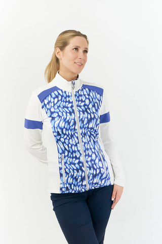 Pure Golf Galena Ladies Golf Jacket - Leopard lake