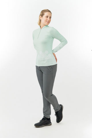 Pure Golf Aria Long Sleeve Golf Top -Frosted Path