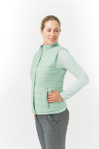 Pure Golf Eve Reversible Ladies Golf Gilet - Frosted Field