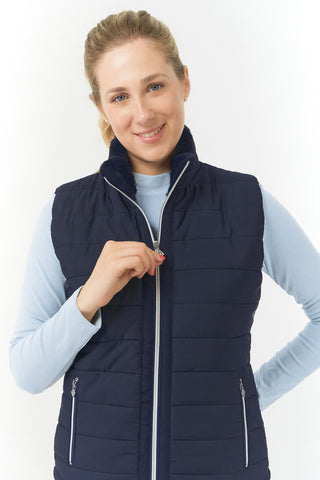 Pure Golf Hemisphere Fur Ladies Golf Gilet - Navy