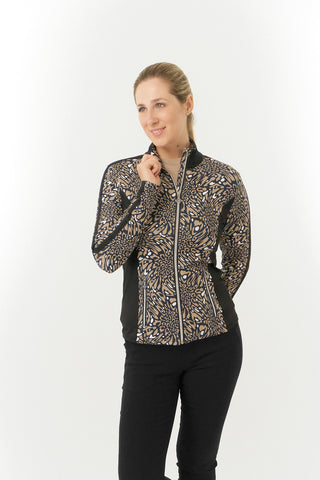 Pure Golf Gella Winter Ladies Golf Jacket - Wild Truffle