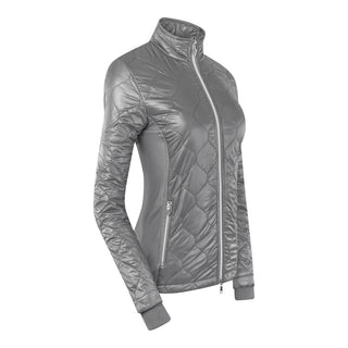 Pure Golf Bronwyn Quilted Ladies Golf Jacket - Charcoal Grey