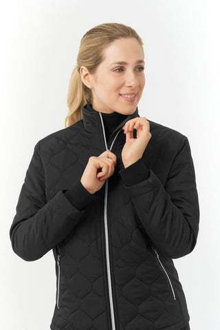 Pure Golf Bronwyn Quilted Ladies Golf Jacket - Black