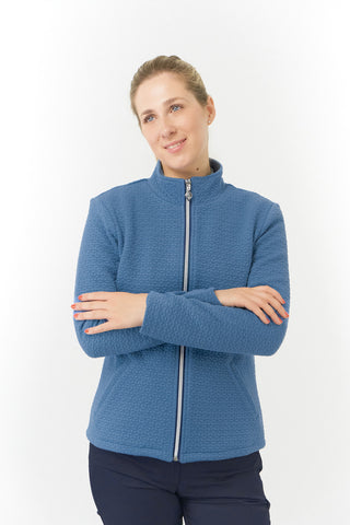 Pure Golf Scarlett Textured Ladies Golf Jacket -  Powder Blue