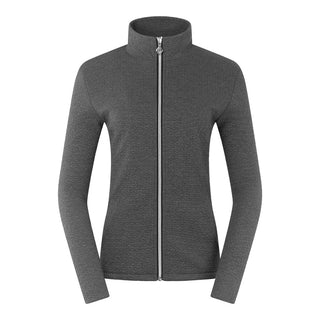 Pure Golf Scarlett Textured Ladies Golf Jacket - Charcoal Grey