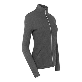 Pure Golf Scarlett Textured Ladies Golf Jacket - Charcoal Grey