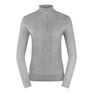 Pure Golf Sorrell  Lined Quarter Zip Ladies Golf Jumper - Grey