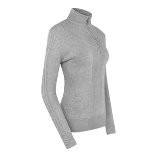 Pure Golf Sorrell  Lined Quarter Zip Ladies Golf Jumper - Grey