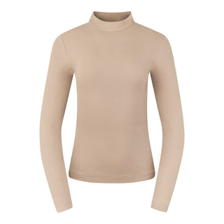 Pure Golf Olwen Super Soft Mock Neck Top - Cappuccino