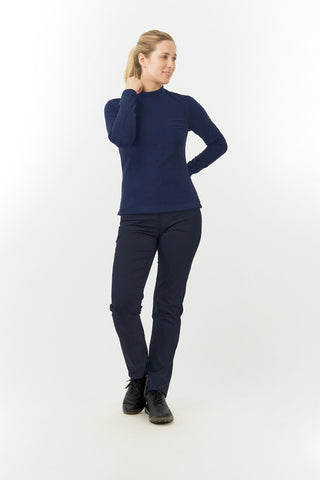 Pure Golf Super Soft Olwen Mock Neck - Navy