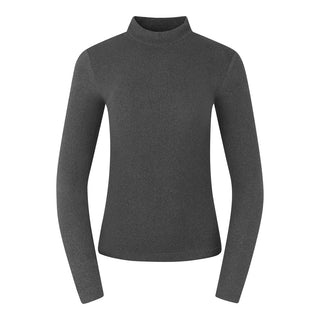 Pure Golf Olwen Super Soft Mock Neck Top - Charcoal Grey