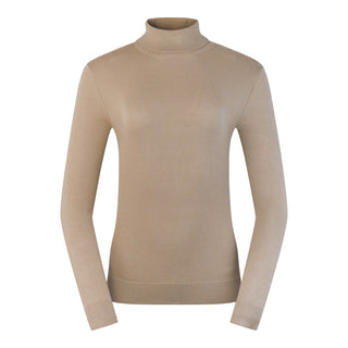 Pure Golf Simone Super Soft Roll Neck - Cappuccino