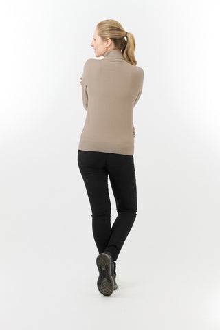 Pure Golf Simone Super Soft Roll Neck - Cappuccino