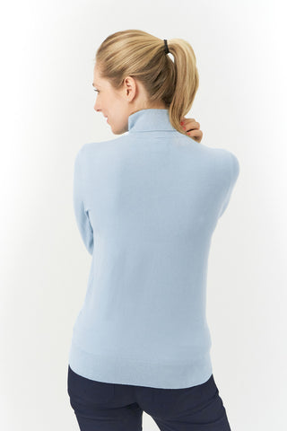 Pure Golf Super Soft Simone Golf Roll Neck - Powder Blue