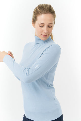 Pure Golf Super Soft Simone Golf Roll Neck - Powder Blue