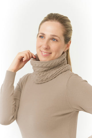 Pure Golf Suzie Waterproof Snood - Cappuccino