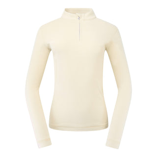 Pure Golf Ladies Iris Soft Fleece Golf Quarter Zip - Limestone