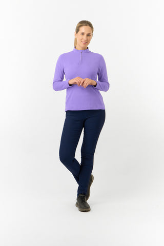 Pure Golf Ladies Iris Soft Fleece Golf Quarter Zip - Future Dusk