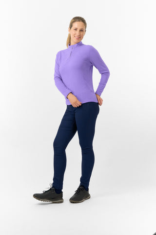 Pure Golf Ladies Iris Soft Fleece Golf Quarter Zip - Future Dusk