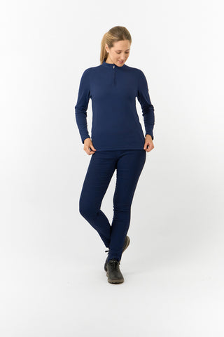 Pure Golf Ladies Iris Soft Fleece Golf Quarter Zip - Navy