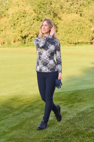 Pure Golf Ladies Amy Soft Golf Roll Neck - Quiet Glade