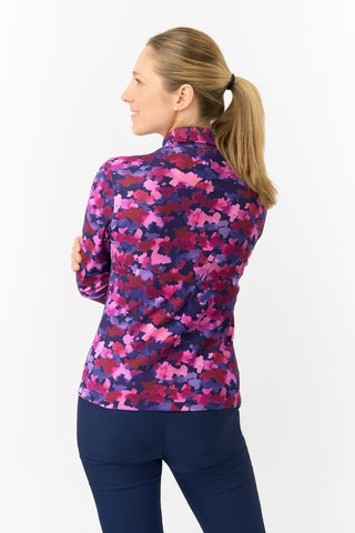 Pure Golf Ladies Amy Soft Golf Roll Neck- Autumn Aquarelle