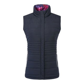 Pure Golf Ladies Eve Reversible Gilet - Autumn Aquarelle