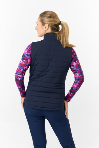 Pure Golf Ladies Eve Reversible Gilet - Autumn Aquarelle
