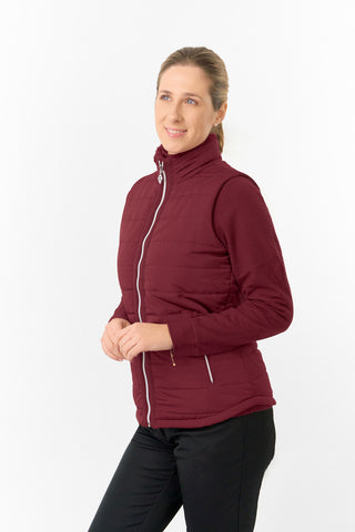 Pure Golf Ladies Hemisphere Gilet- Merlot