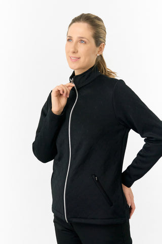 Pure Golf Ladies Lola Lined Textured Winter Jacket - Black