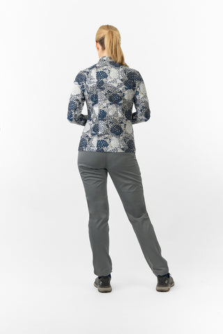 Pure Golf Ladies Arusha Long Sleeve Mid Layer Quarter Zip- Quiet Glade