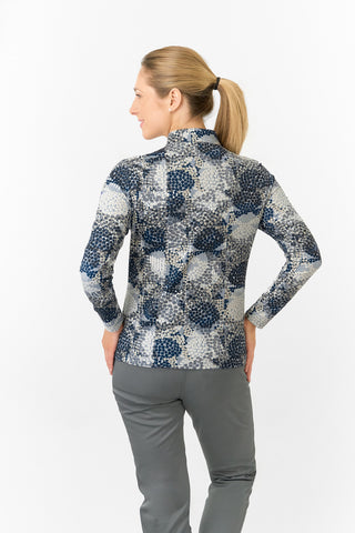 Pure Golf Ladies Arusha Long Sleeve Mid Layer Quarter Zip- Quiet Glade