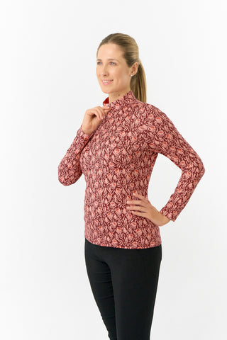 Pure Golf Ladies Arusha Long Sleeve Mid Layer Quarter Zip - Perennial Fields