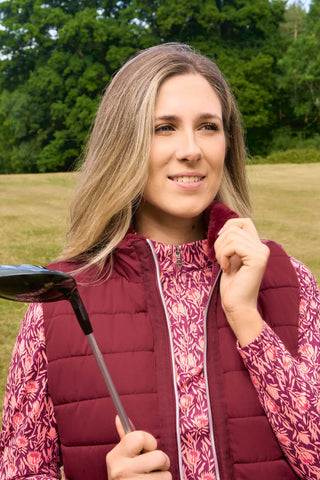 Pure Golf Ladies Hemisphere Gilet- Merlot