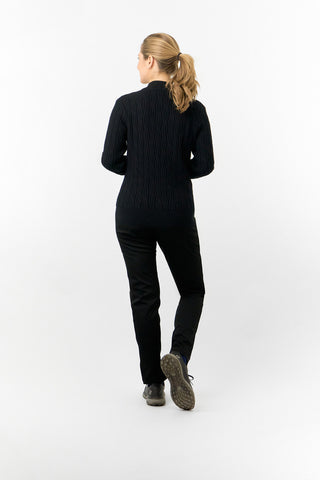 Pure Golf Ladies Sorrell Lined Jumper (Margot Knit) - Black