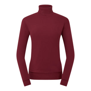 Pure Golf Ladies Sarah Fur Lined Roll Neck - Merlot