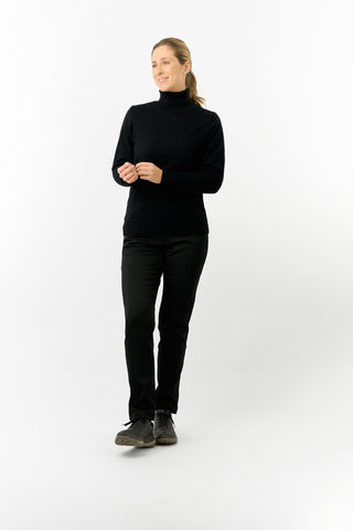 Pure Golf Ladies Sarah Fur Lined Roll Neck - Black